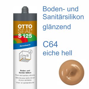 Ottoseal S-125 Boden- und Sanitär-Silikon geruchsarm 310ml C64 eiche hell