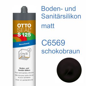 Ottoseal S-125 Boden- und Sanitär-Silikon geruchsarm 310ml C6569 matt schokobraun