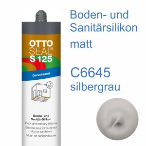 Ottoseal S-125 Boden- und Sanitär-Silikon geruchsarm 310ml C6645 matt silbergrau