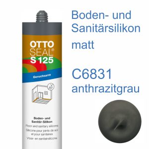Ottoseal S-125 Boden- und Sanitär-Silikon geruchsarm 310ml C6831 matt anthrazitgrau