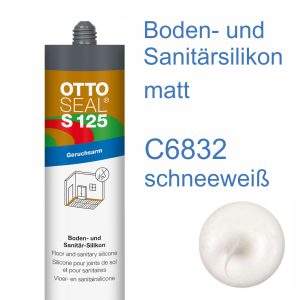 Ottoseal S-125 Boden- und Sanitär-Silikon geruchsarm 310ml C6832 matt schneeweiß
