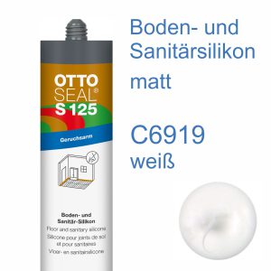 Ottoseal S-125 Boden- und Sanitär-Silikon geruchsarm 310ml C6919 matt weiß