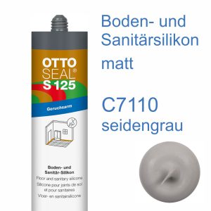 Ottoseal S-125 Boden- und Sanitär-Silikon geruchsarm 310ml C7110 matt seidengrau