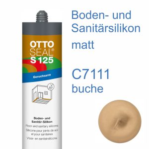 Ottoseal S-125 Boden- und Sanitär-Silikon geruchsarm 310ml C7111 matt buche