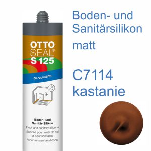 Ottoseal S-125 Boden- und Sanitär-Silikon geruchsarm 310ml C7114 matt kastanie