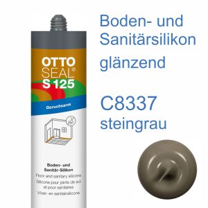 Ottoseal S-125 Boden- und Sanitär-Silikon geruchsarm 310ml C8337 steingrau