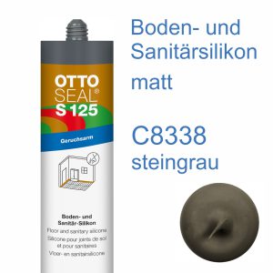 Ottoseal S-125 Boden- und Sanitär-Silikon geruchsarm 310ml C8338 matt steingrau