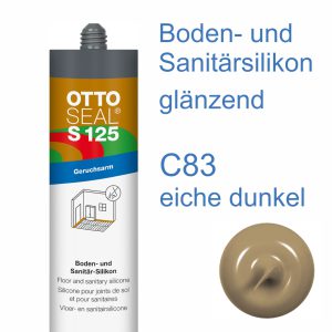 Ottoseal S-125 Boden- und Sanitär-Silikon geruchsarm 310ml C83 eiche dunkel