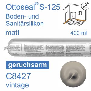 Ottoseal S-125 Boden- und Sanitär-Silikon geruchsarm 400ml C8427 matt vintage