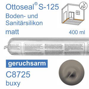 Ottoseal S-125 Boden- und Sanitär-Silikon geruchsarm 400ml C8725 matt buxy