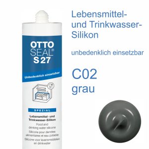 Ottoseal S-27 Lebensmittel-Trinkwasser-Silikon 310ml C02 grau