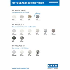 Farbtafel Verarbeiter Ottoseal M-380, S-67, S-69