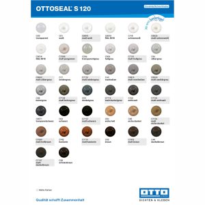 Farbtafel Verarbeiter Ottoseal S-120 Glasfalz-Silikon