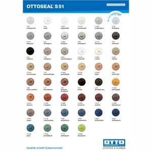 Farbtafel Verarbeiter Ottoseal S-51 Kunststoffboden-Silikon