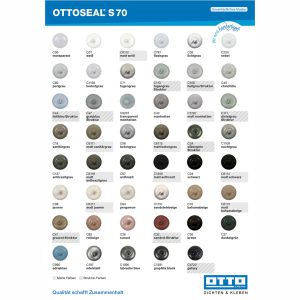 Farbtafel Verarbeiter Ottoseal S-70 Naturstein-Silikon