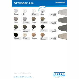 Farbtafel Verarbeiter Ottoseal S-80 Naturstein-Silikon geruchsarm