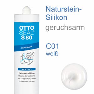 Ottoseal S-80 Naturstein-Silikon geruchsarm 310ml C01 weiß