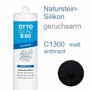Ottoseal S-80 Naturstein-Silikon geruchsarm 310ml C1300 matt anthrazit