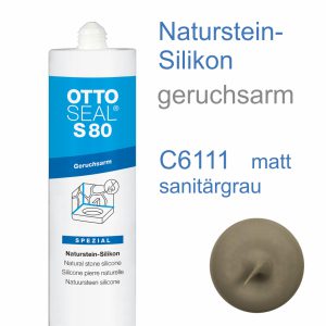 Ottoseal S-80 Naturstein-Silikon geruchsarm 310ml C6111 matt sanitärgrau