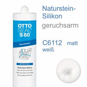 Ottoseal S-80 Naturstein-Silikon geruchsarm 310ml C6112 matt weiß