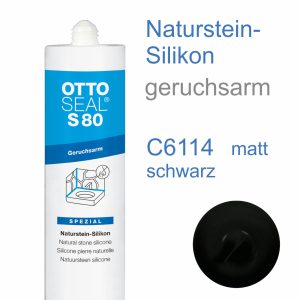 Ottoseal S-80 Naturstein-Silikon geruchsarm 310ml C6114 matt schwarz