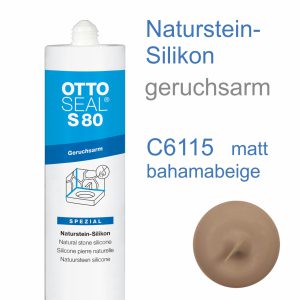 Ottoseal S-80 Naturstein-Silikon geruchsarm 310ml C6115 matt bahamabeige