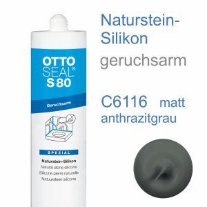 Ottoseal S-80 Naturstein-Silikon geruchsarm 310ml C6116 matt anthrazitgrau